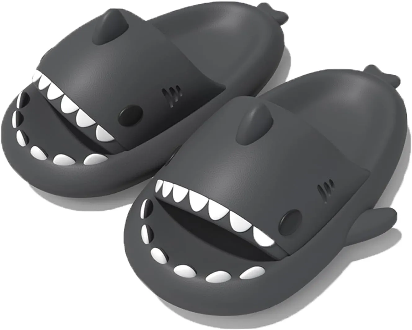 Shark Slides For Women And Men, The Novel Beach Sandals And Non -Slipproof Soles Of Shark Slide Adults commonly Used in Men And Women, Beige