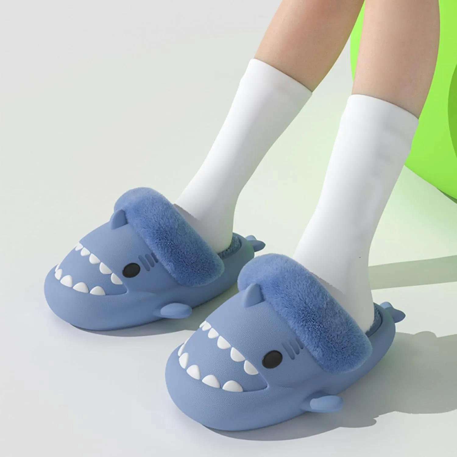 Sharklas Polares, Sharklas De Invierno, Shark Fuzzy Slippers, Winter Cloud Shark Slides, Casual Women's Men's Plush House Slippers