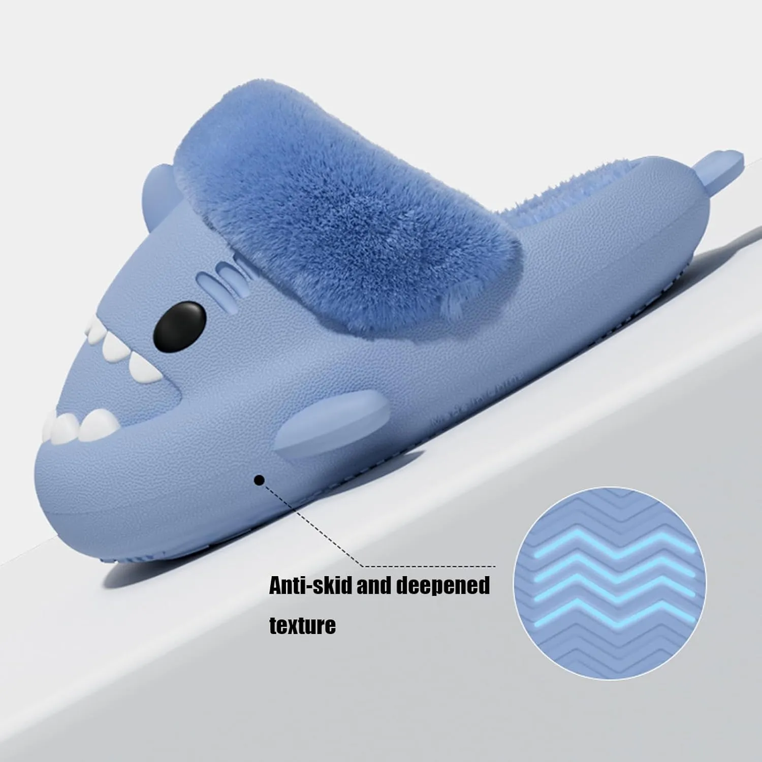 Sharklas Polares, Sharklas De Invierno, Shark Fuzzy Slippers, Winter Cloud Shark Slides, Casual Women's Men's Plush House Slippers