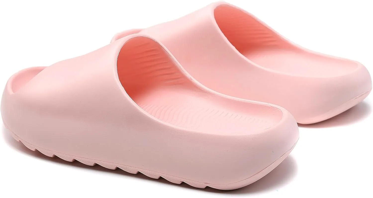sharllen Cloud Slides for Kids Lightweight Non-Slip Pillow Slippers Open Toe Comfy Toddler Boys Girls Cloud Cushion Slide Sandals for Indoor Outdoor Bathroom Shower Pool Beach Slippers