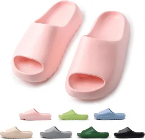 sharllen Cloud Slides for Kids Lightweight Non-Slip Pillow Slippers Open Toe Comfy Toddler Boys Girls Cloud Cushion Slide Sandals for Indoor Outdoor Bathroom Shower Pool Beach Slippers