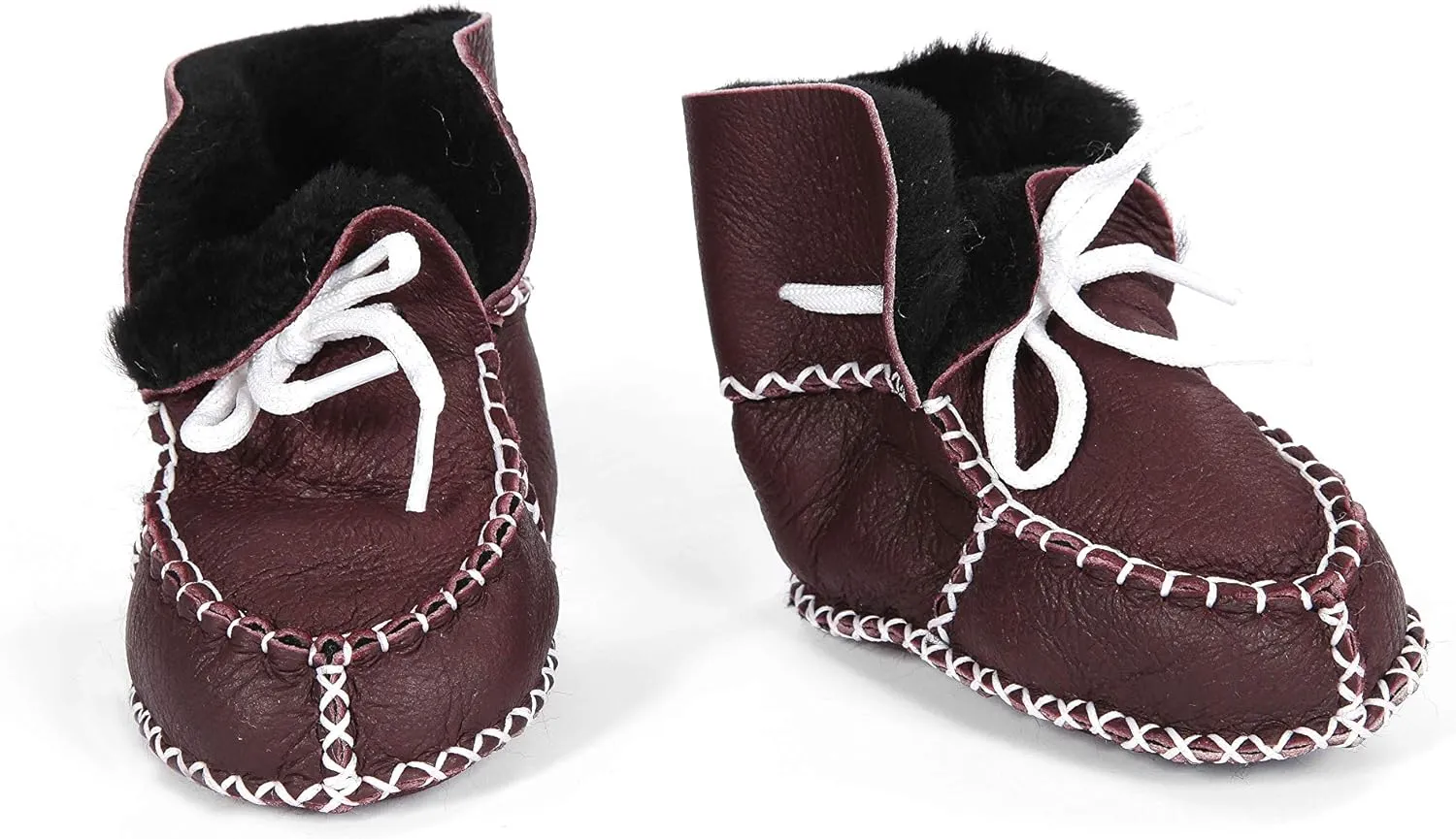 Shawnee Natural Sheepskin Shearling Leather Indoor Baby Shoes Booties Winter Boots Shearling