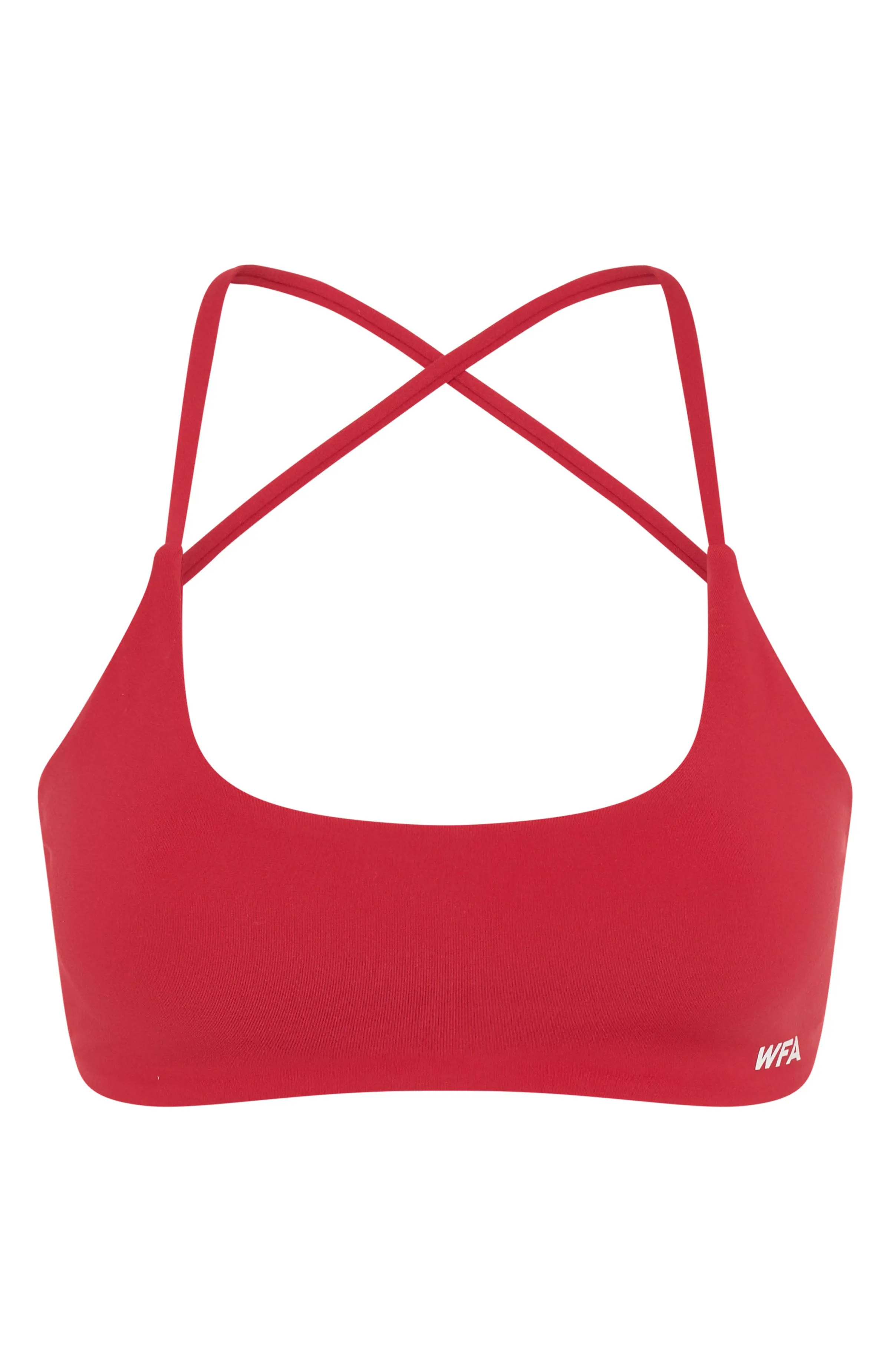 She's Healthy Sports Crop Cherry Red