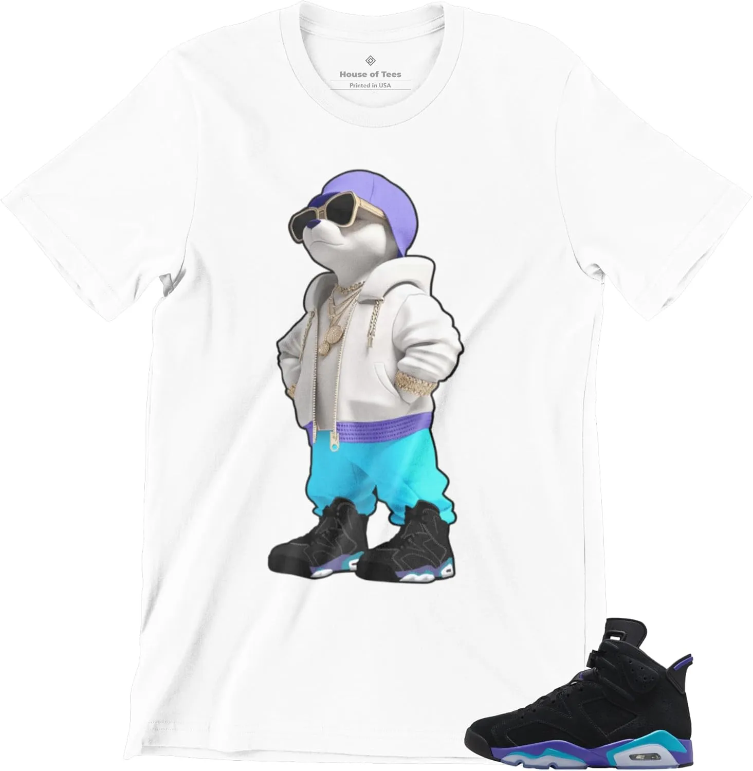 Shirt to Match Jordan 6 Aqua Retro Men's Graphic Tee
