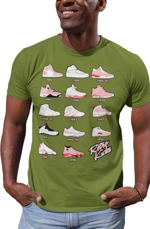 Shirt to Match Jordan Pink Retro Jordan Sneakers 1 2 3 4 5 6 7 8 9 10 11 12 13, Tee to Match Jordans