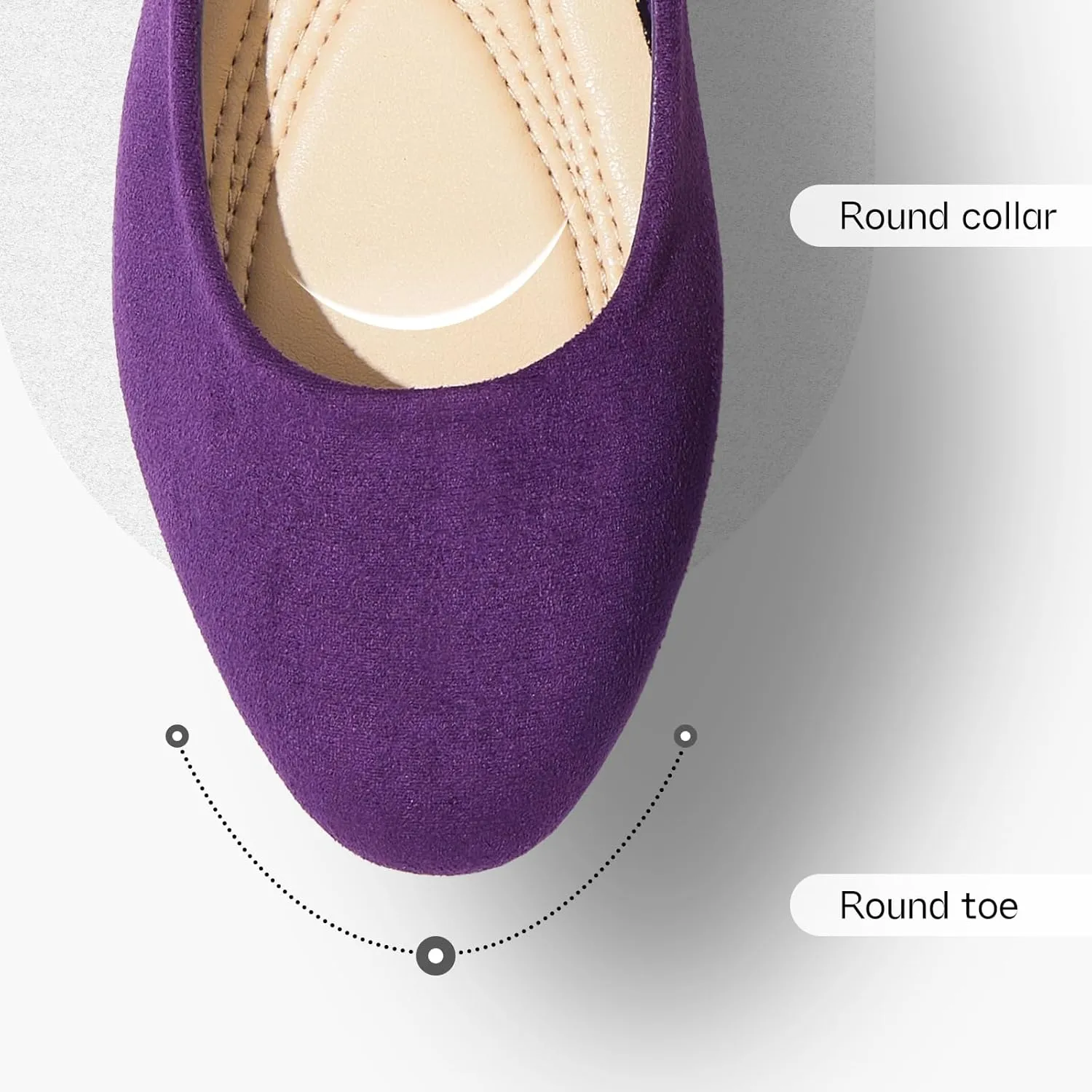 Shupua Flats for Women Round Toe Flat Shoes Dressy Black Ballet Flats Comfortable Womens Dress Shoes Ballerina Flats for Work