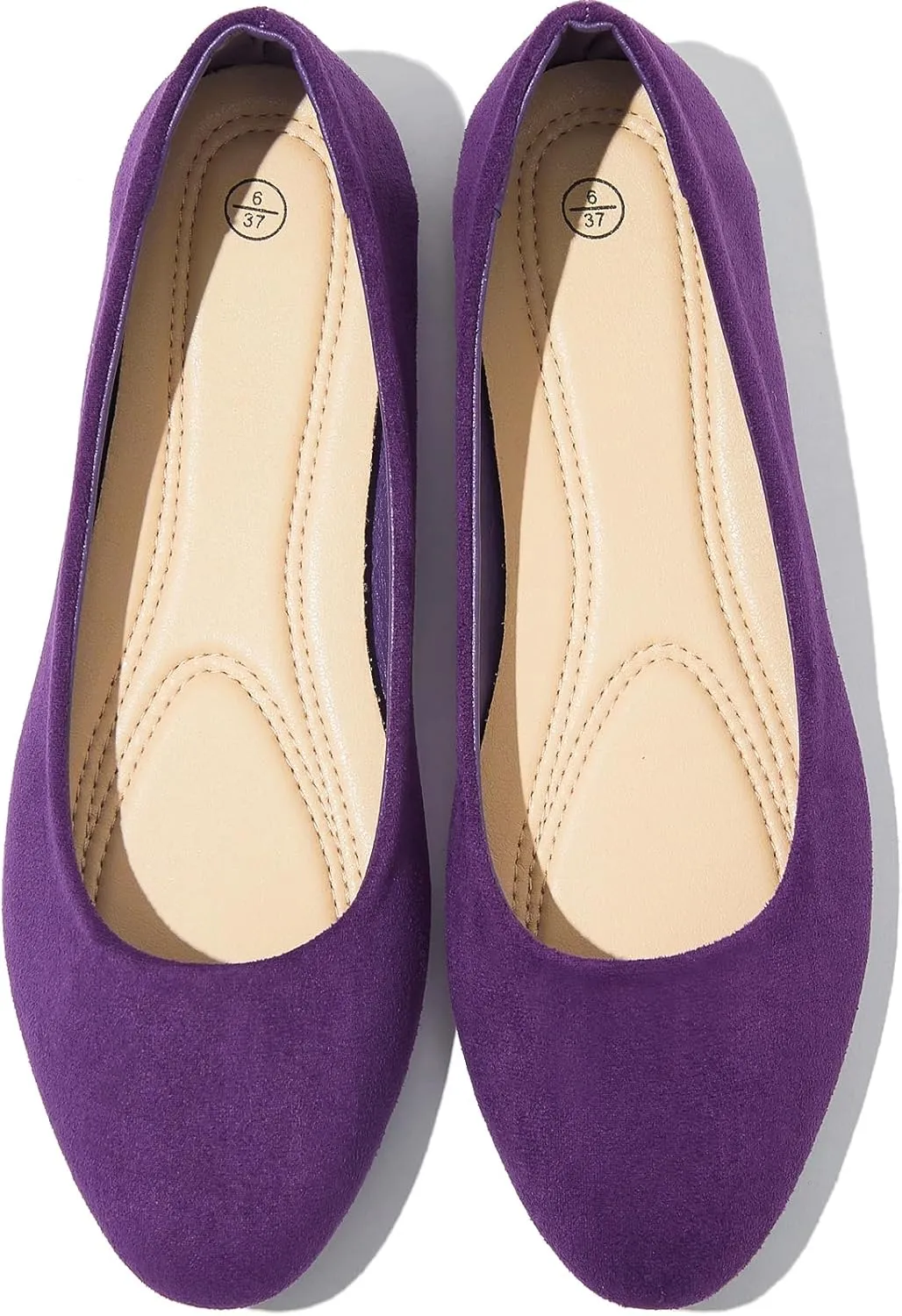 Shupua Flats for Women Round Toe Flat Shoes Dressy Black Ballet Flats Comfortable Womens Dress Shoes Ballerina Flats for Work