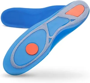 Silicon Gel Insoles Foot Care for Plantar Fasciitis Heel Spur Shoe Insoles Shock Absorption Pads Arch Orthopedic Insoles(38-39)