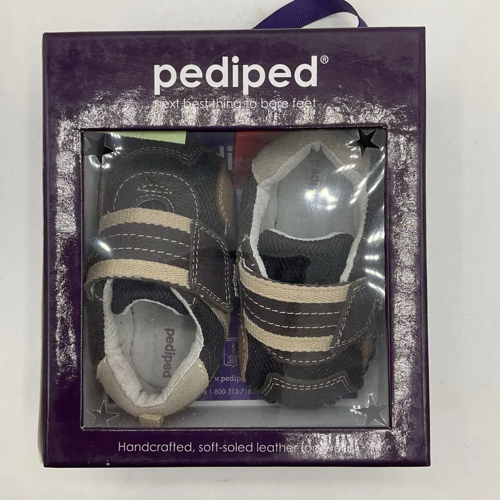 Size S (6-12m): Pediped Adrian BROWNS Soft-Sole Baby Shoes NEW in BOX