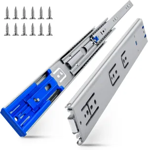SLIDEWAY 200 Lbs Soft Close Heavy Duty Drawer Slides 1 Pair 14 16 18 20 22 24 26 28 Inch Full Extension Ball Bearing Sliding Rails Cabinet Runners Tracks Tool Box Glides-Soft Closing 22"