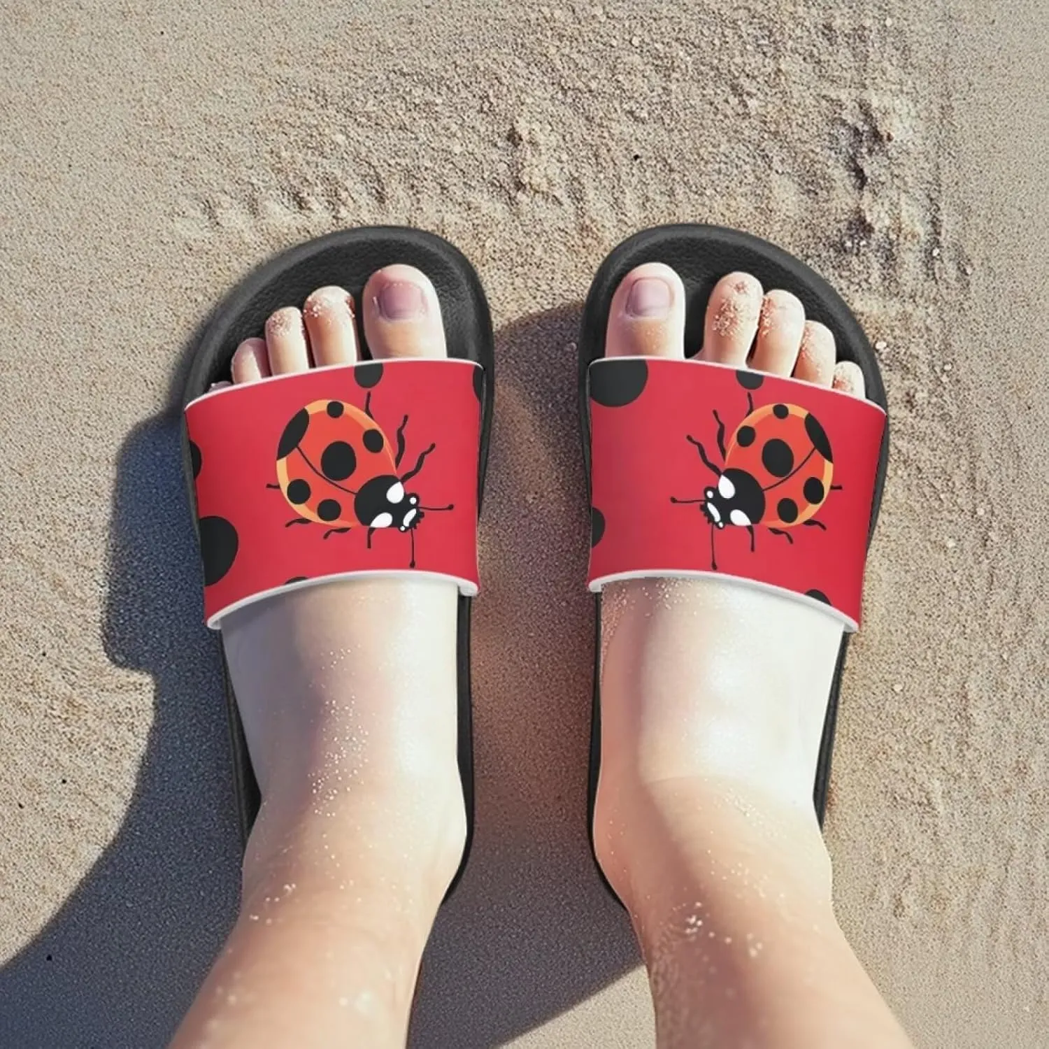 Slip On Sandals for Boys Girls Lightweight Animals Print Drying Shower Slides Suitable for Beach Days