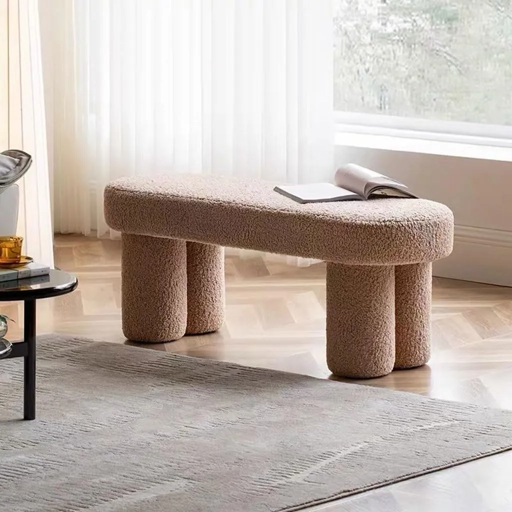 Small Ottoman Foot Rest Shoe Bench Fashion Simple Household Shoe Changing Stool Bedroom End Stool Light Luxury Sofa Stool Door Entrance Shoe Changing Stool Shoe Storage Bench Footstool