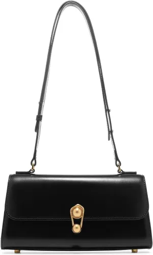 Small Purse Leather Bags For Women: Black Shoulder Handbags Crossbody Bag - Chic Everyday Adjustable Strap for Young Girls