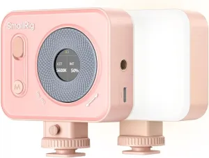 SMALLRIG Vibe P96 Pro Led Video Light, Portable Camera Light for Photography, Cold Shoe Light, CRI95 , 2500-6500K, 5 Effects, Fill Light Accessories for Content Creator, Streaming Pink