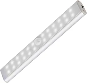 Smart Strip Charging 60led Human Body Sensor lamp Cabinet lamp Sensor Night Light USB Shoe Cabinet Wardrobe lamp (Color : 24 lamp Beads White Light, Size : 2.8w)
