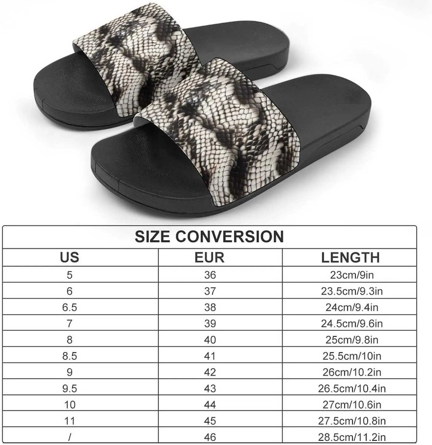 Snake Pattern Slides Men Home Sandal Women Non Slip Shower Open Toe Shoe Lightweight Casual Shoes Flat Slide Sandals