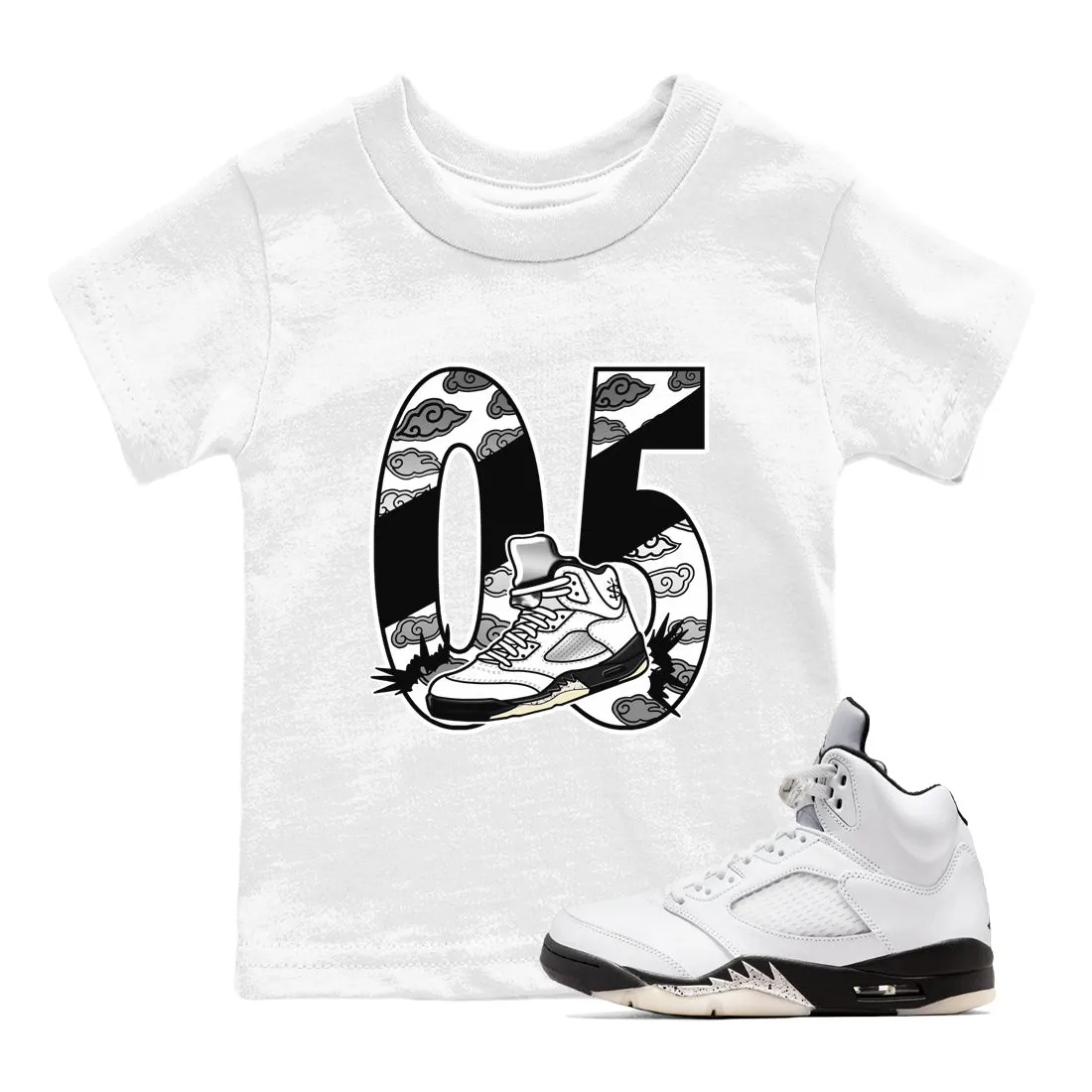 SNRT Air White - Great deal Impeccable Aggressive Tees Black Dribble Jordan Kids 5 Sneaker