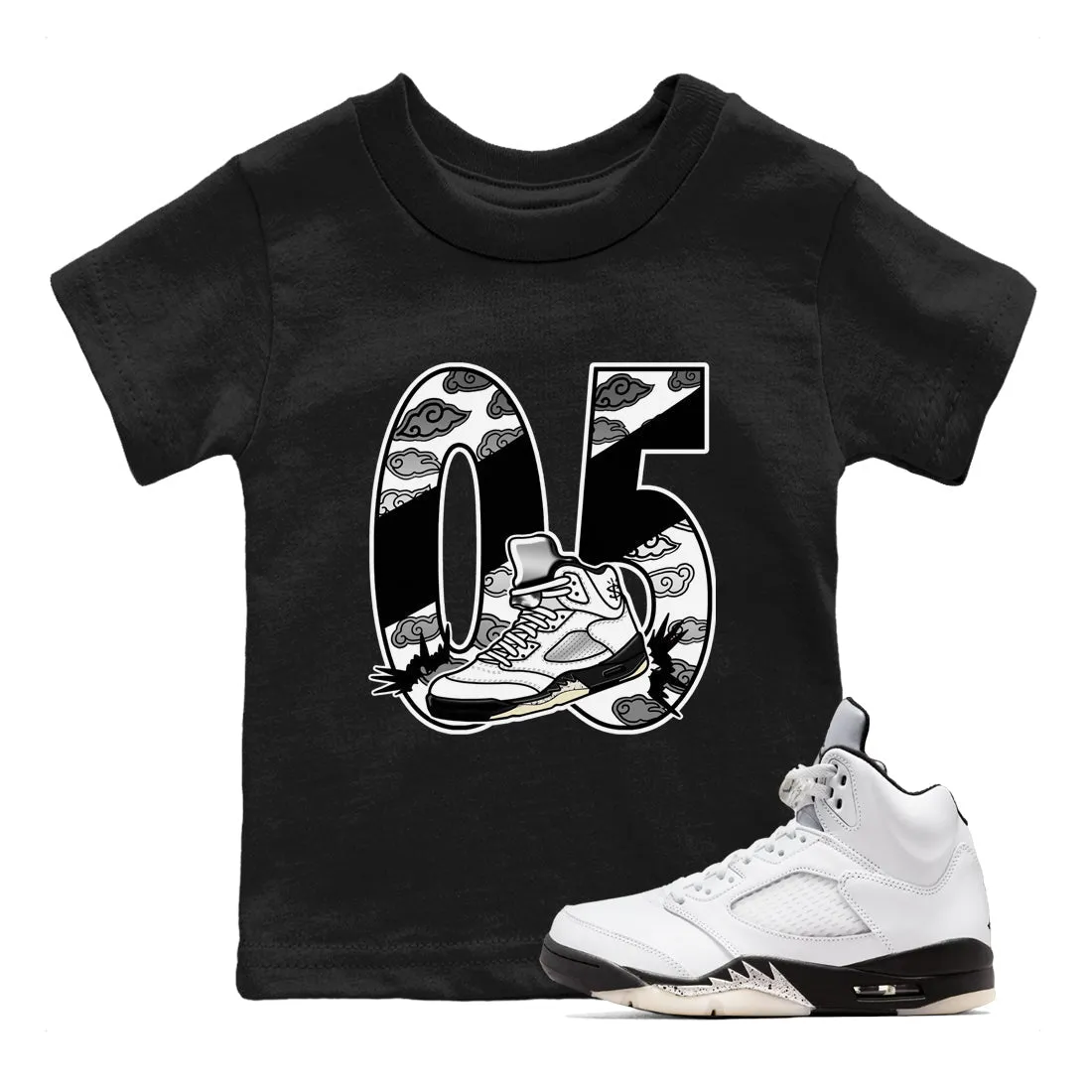SNRT Air White - Great deal Impeccable Aggressive Tees Black Dribble Jordan Kids 5 Sneaker