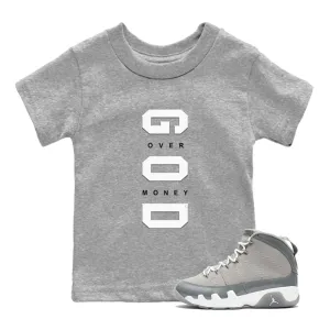 SNRT Kids Cool 9 High-tech Tees God All-in-one collection - Money Grey Over Jordan Air Sneaker