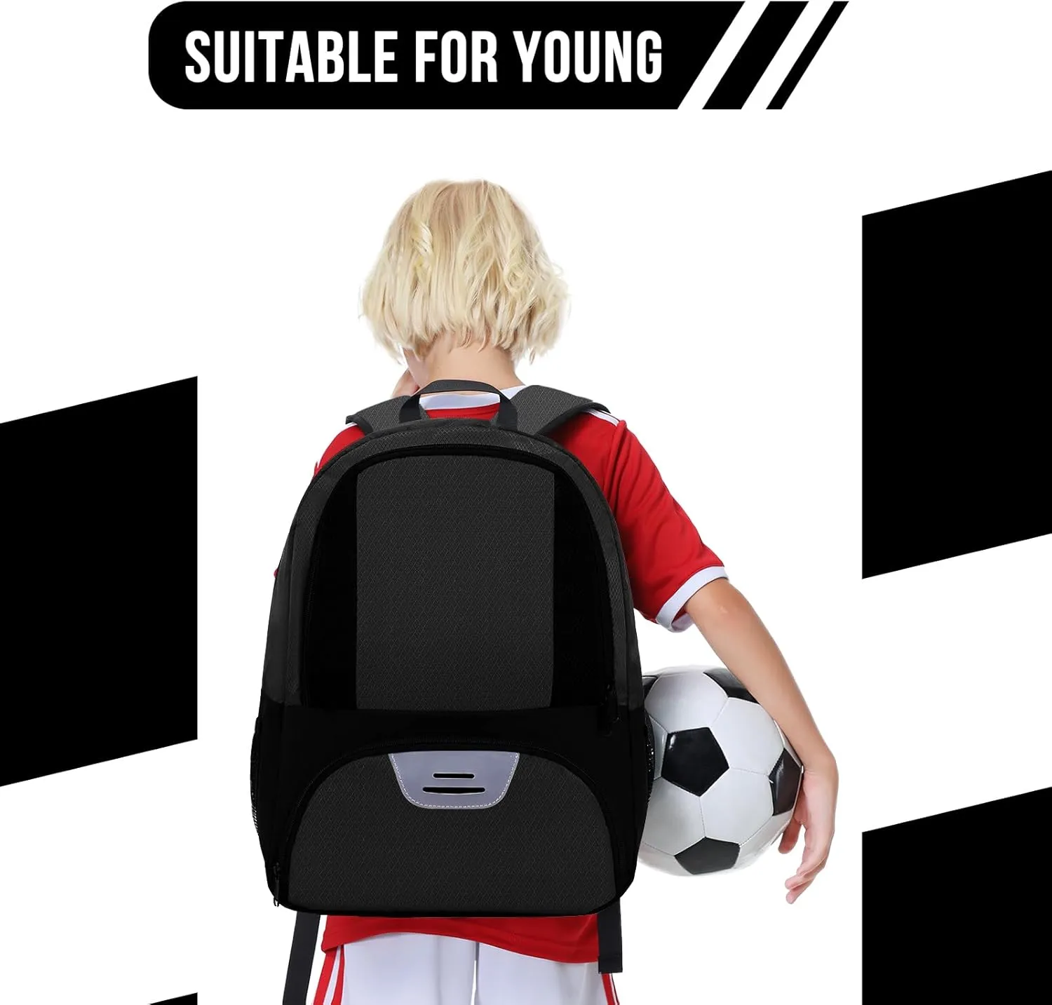 Soccer Bag,Youth Soccer Backpack, Football Volleyball Basketball Backpack fo,Sport Equipment Bags with Shoe compartment