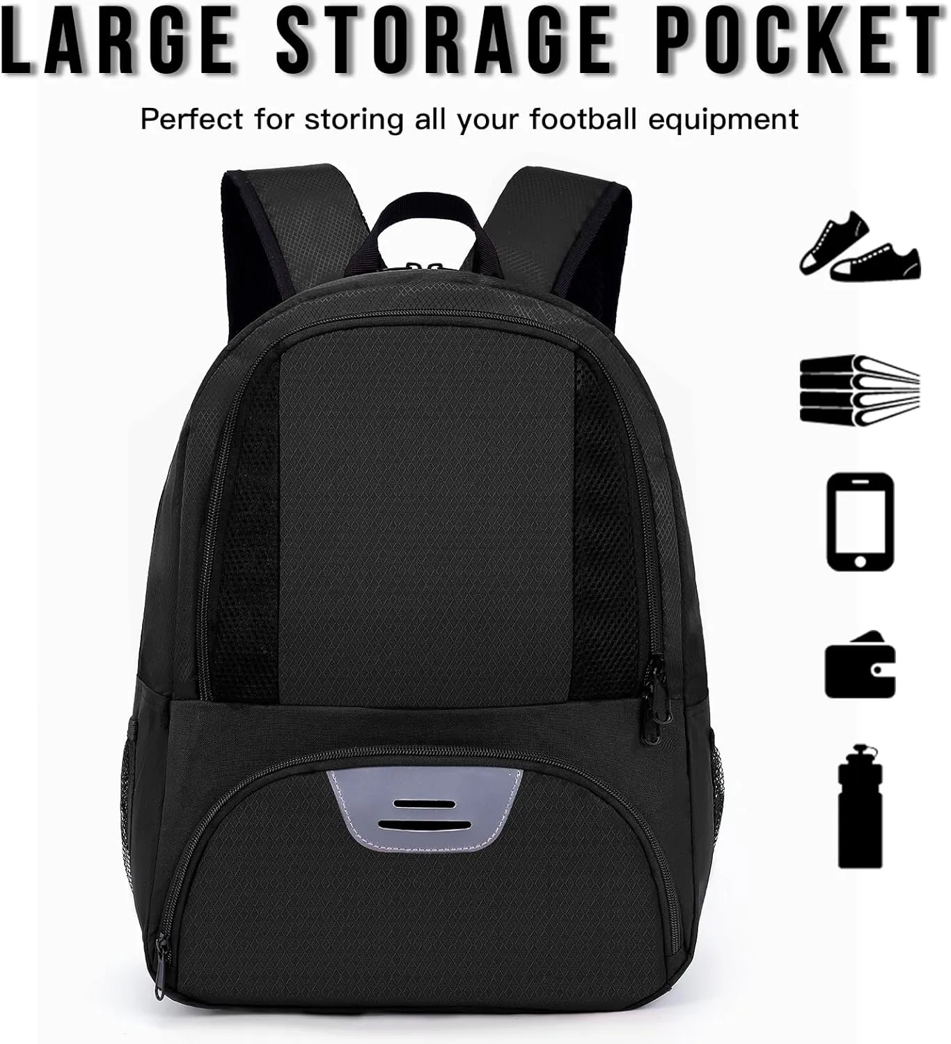 Soccer Bag,Youth Soccer Backpack, Football Volleyball Basketball Backpack fo,Sport Equipment Bags with Shoe compartment
