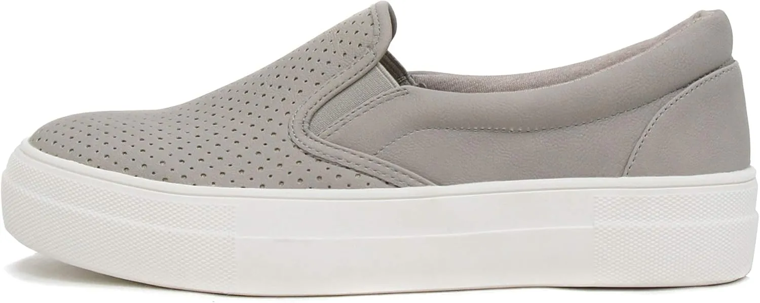 Soda Croft ~ Slip On Perforated Double Layer Foam Padded Cushion Sock Fashion Sneakers