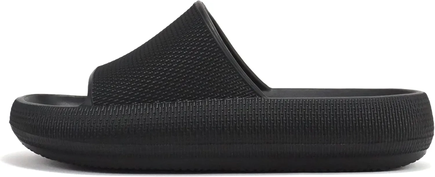 Soda “MARSHMALLOW” ~ Women Feather Recovery Slide Open Toe Lightweight Comfort Cushion Sandal