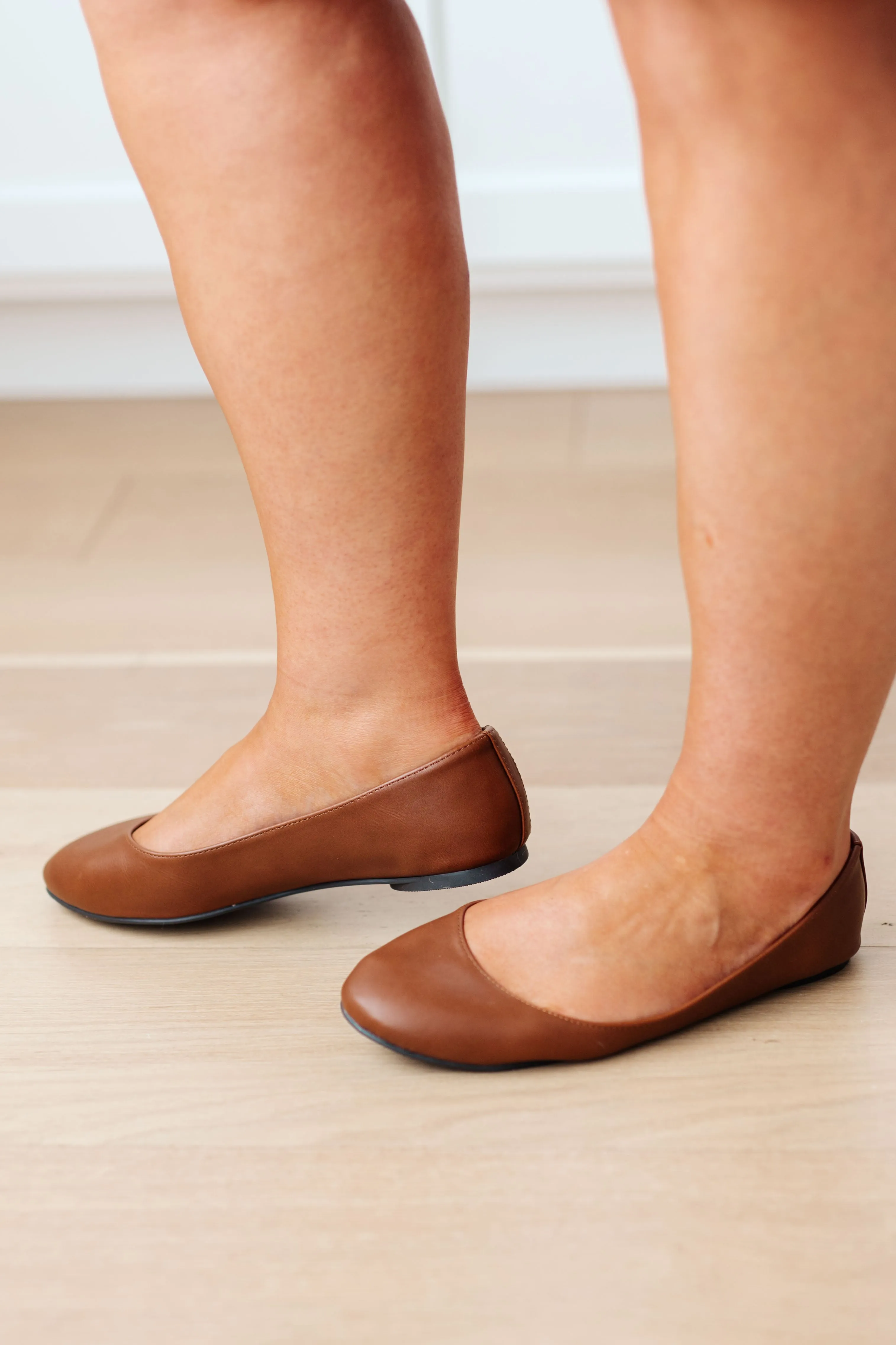 SODA- On Your Toes Ballet Flats in Camel (Sizes 5.5 - 11)