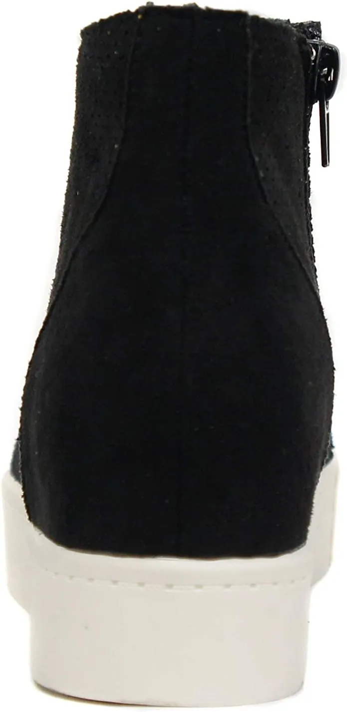 Soda Pointer - Mid Ankle Platform Sneaker w/Hidden Wedge and Side Zipper