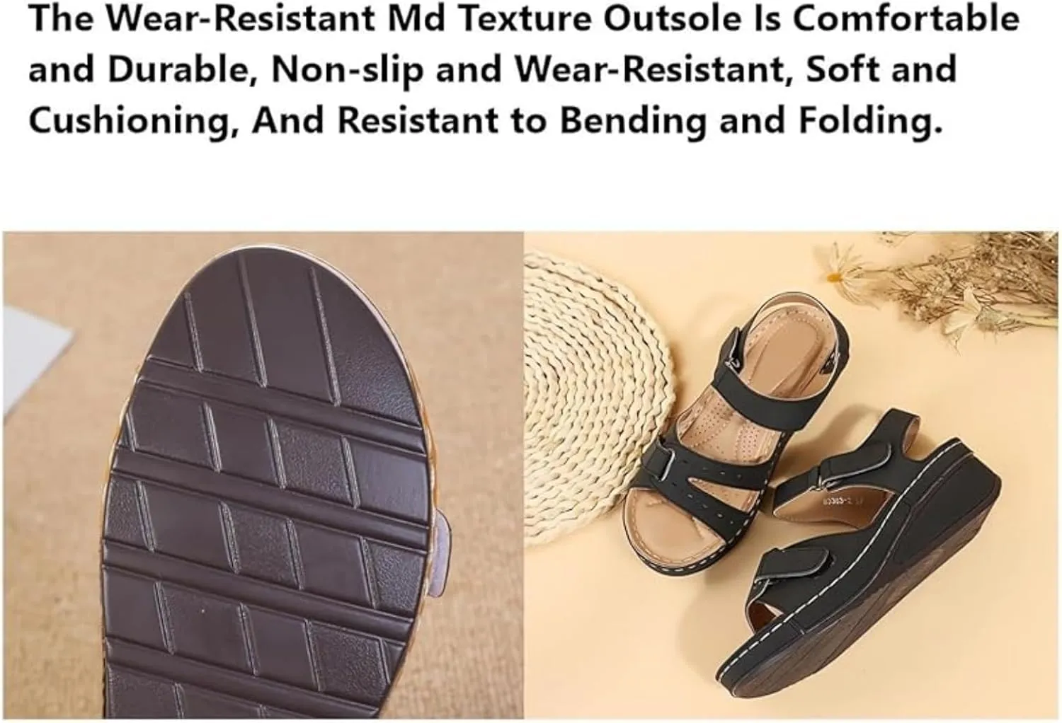 Soft & Stylish Wedge Sandals Women Leather Orthopedic Walking Platform Sandals Back Strap Summer Slides Arch Support