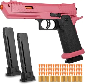 Soft Bullet Toy Gun Shell Ejecting with 120 Bullets, Rapid-fire Realistic Toy Gun for Boys, Shooting Game Toy Pistol Model Gun, Christmas Birthday Gifts for Boys Girls Age 6  (Red)