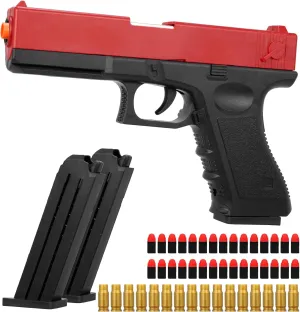 Soft Bullet Toy Gun Shell Ejecting with 30 Bullets, Toy Pistol for Boys, Realistic Foam Dart Blaster Toy Gun, Shooting Game Gun Toy Pistol Model, Christmas Birthday Gifts for Boys Girls Age 6 