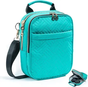 Soft Pistol Case, Gun Bag for Women, CCW Pistol Bag, Crossbody Gun Bag, Concealed Carry Gun Pouch, Small Tactical Range Bag, Gun Case with Shoulder Strap (Teal)
