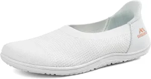 Sosenfer Women’s Ballet Flats Slip On Wide Toe Box Knit Flat Shoes Comfortable Round Toe Dress Shoes with Zero Drop Sole