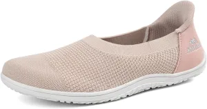Sosenfer Women’s Ballet Flats Slip On Wide Toe Box Knit Flat Shoes Comfortable Round Toe Dress Shoes with Zero Drop Sole