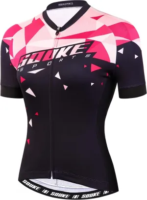 Souke Sports Women's Cycling Jersey Biking Shirts Short Sleeve Shirt Biking Clothing