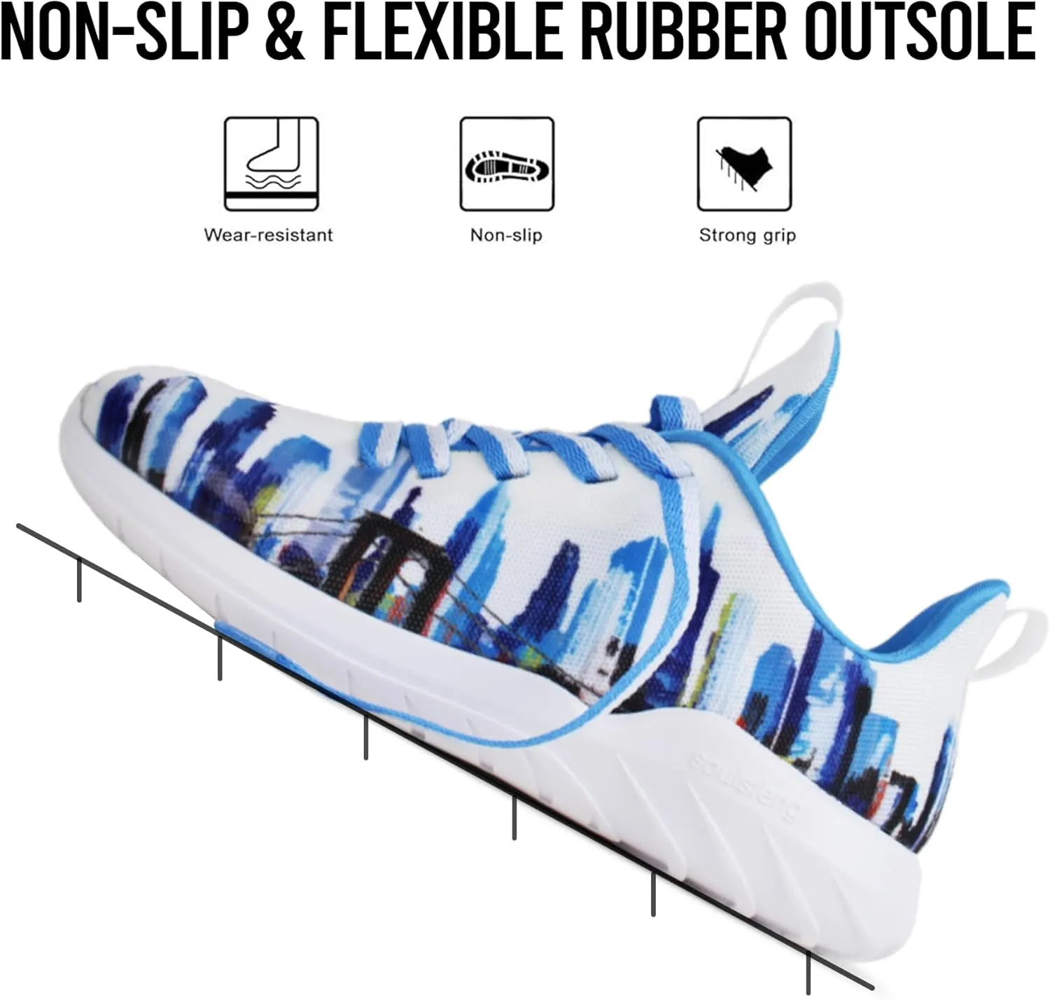 Soulsfeng Mens Running Shoes Lightweight Fashion Stylish Sports Workout Gym Tennis Walking Sneakers Size US 5.5-15