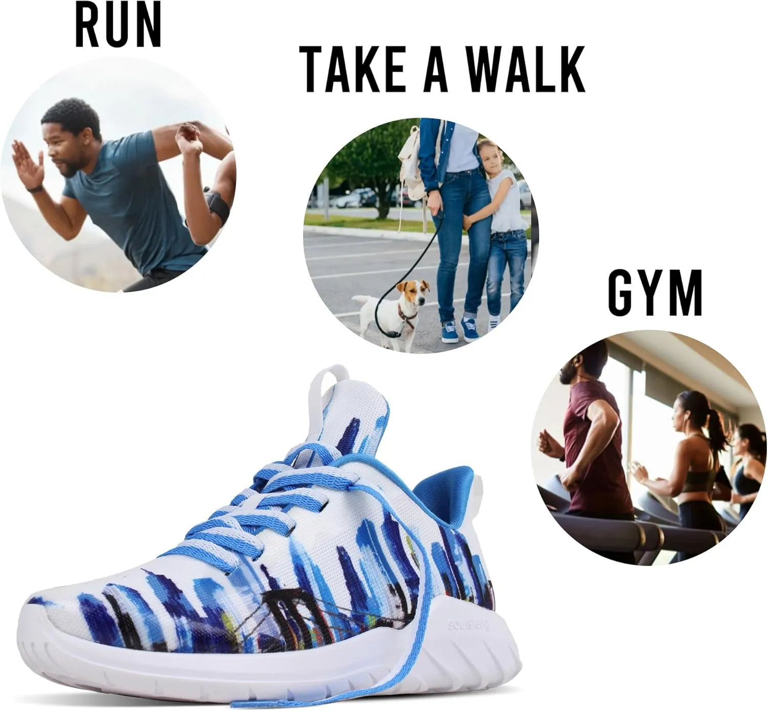 Soulsfeng Mens Running Shoes Lightweight Fashion Stylish Sports Workout Gym Tennis Walking Sneakers Size US 5.5-15
