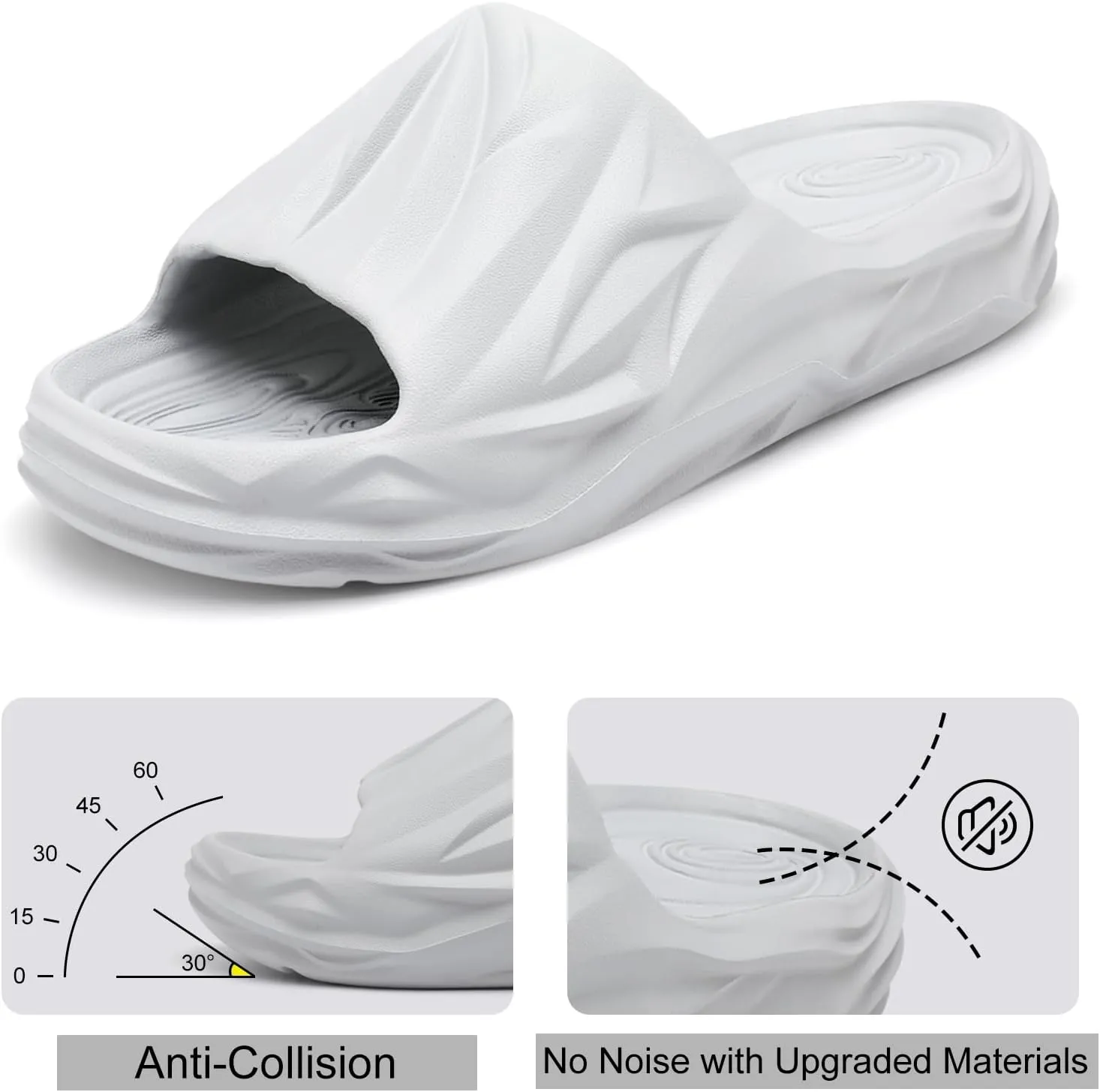 Spesoul Cloud Slides for Men Women Soft Thick Sole Slide Sandals Recovery Foam Pillow Slippers for House Shower Pool Beach Indoor Outdoor Walking