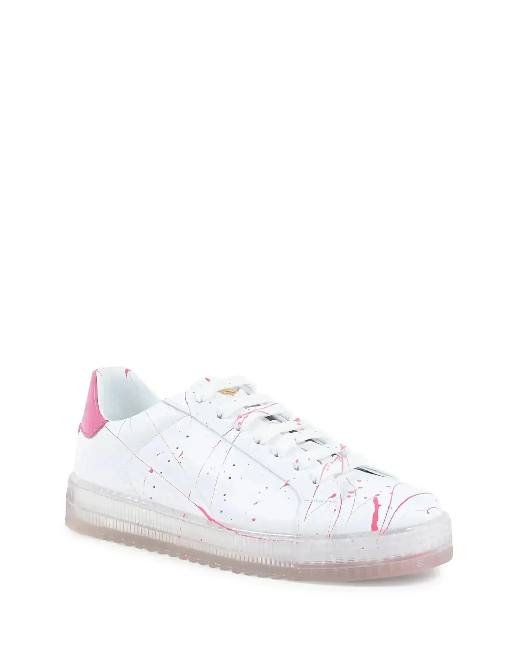 Splatter Sneaker - White Fuxia