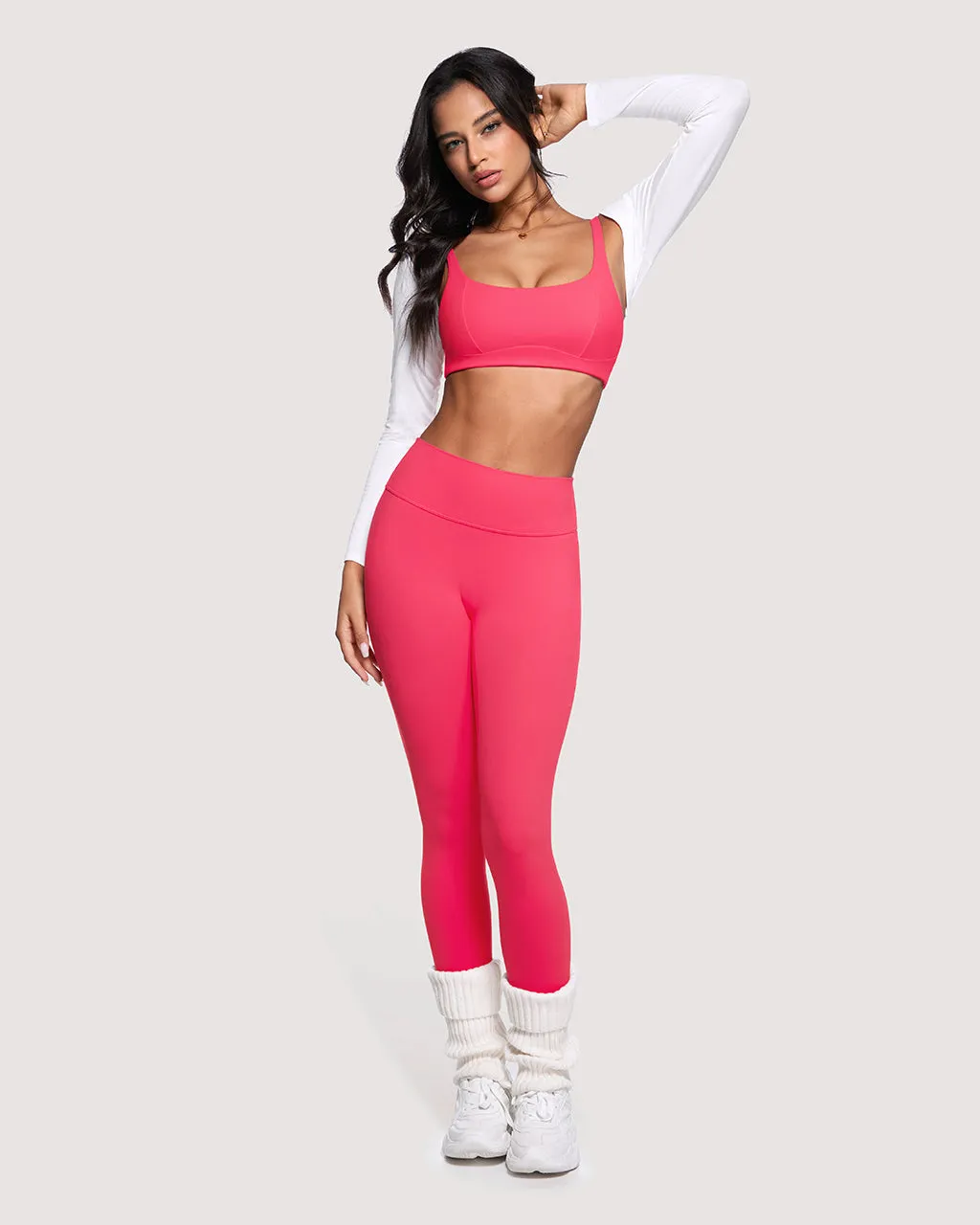 Square Scoop Neck Sports Bra