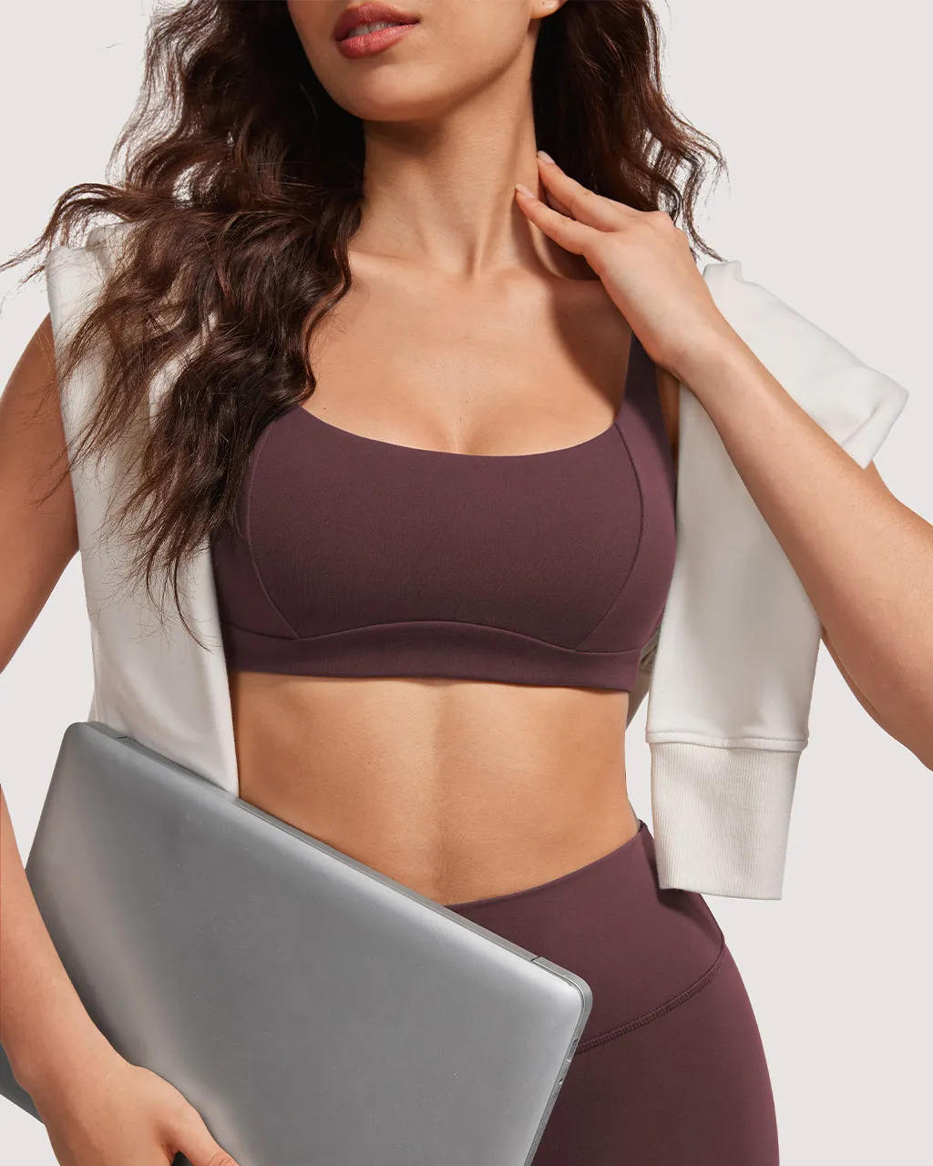 Square Scoop Neck Sports Bra