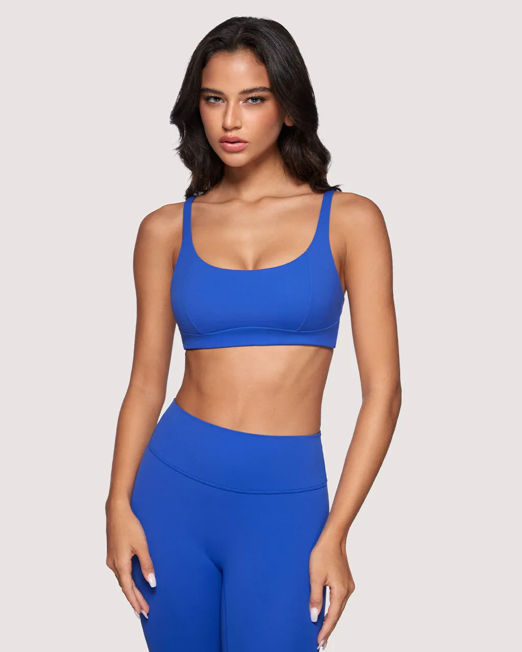 Square Scoop Neck Sports Bra