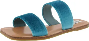 Steve Madden Womens LEA Lightweight Velvet Slide Sandals