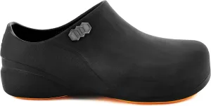 Stico Men's Slip Resistant Chef Clogs, Professional Non-Slip Work Shoes for Restaurant Hospital Nursing Garden [Black]