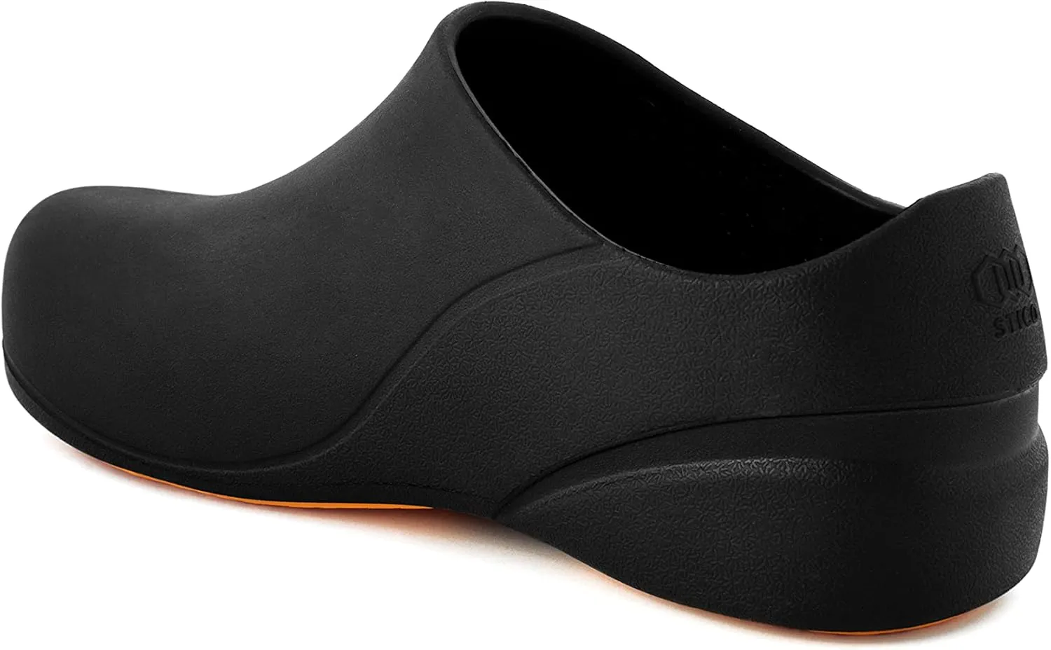 Stico Men's Slip Resistant Chef Clogs, Professional Non-Slip Work Shoes for Restaurant Hospital Nursing Garden [Black]