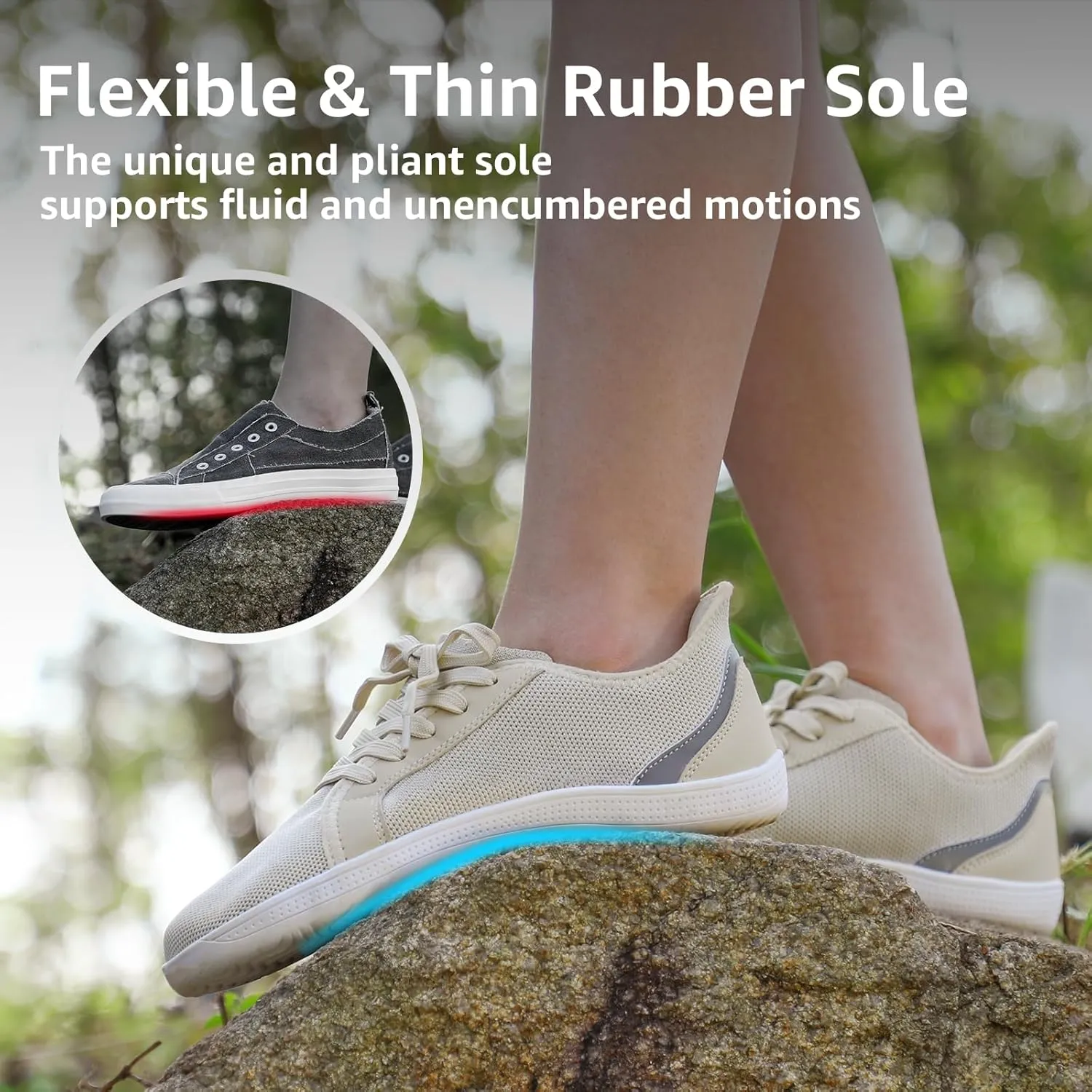 STQ Wide Toe Box Barefoot Shoes Women Zero Drop Minimalist Walking Tennis Sneakers Athletic Crossfit Workout Gym Training Grounded Shoes