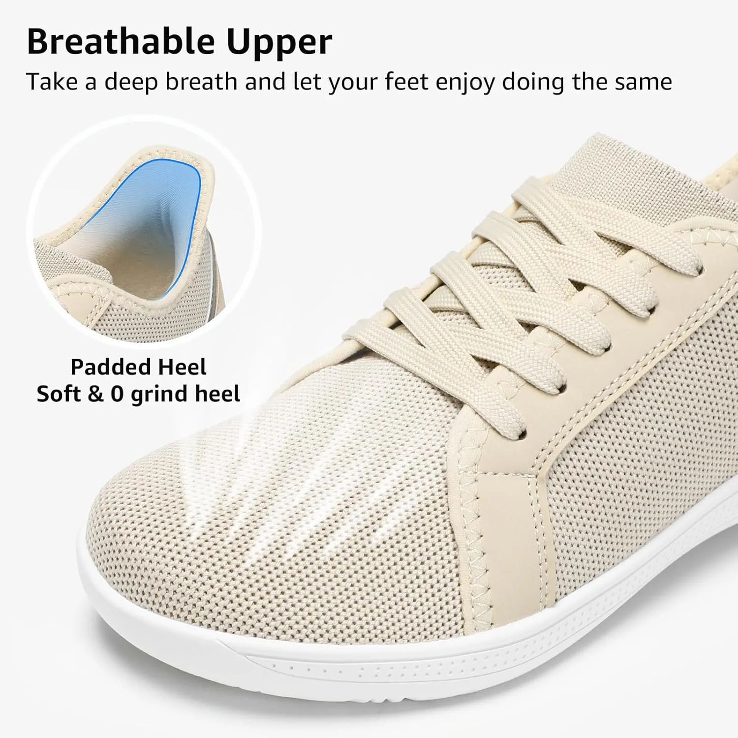 STQ Wide Toe Box Barefoot Shoes Women Zero Drop Minimalist Walking Tennis Sneakers Athletic Crossfit Workout Gym Training Grounded Shoes