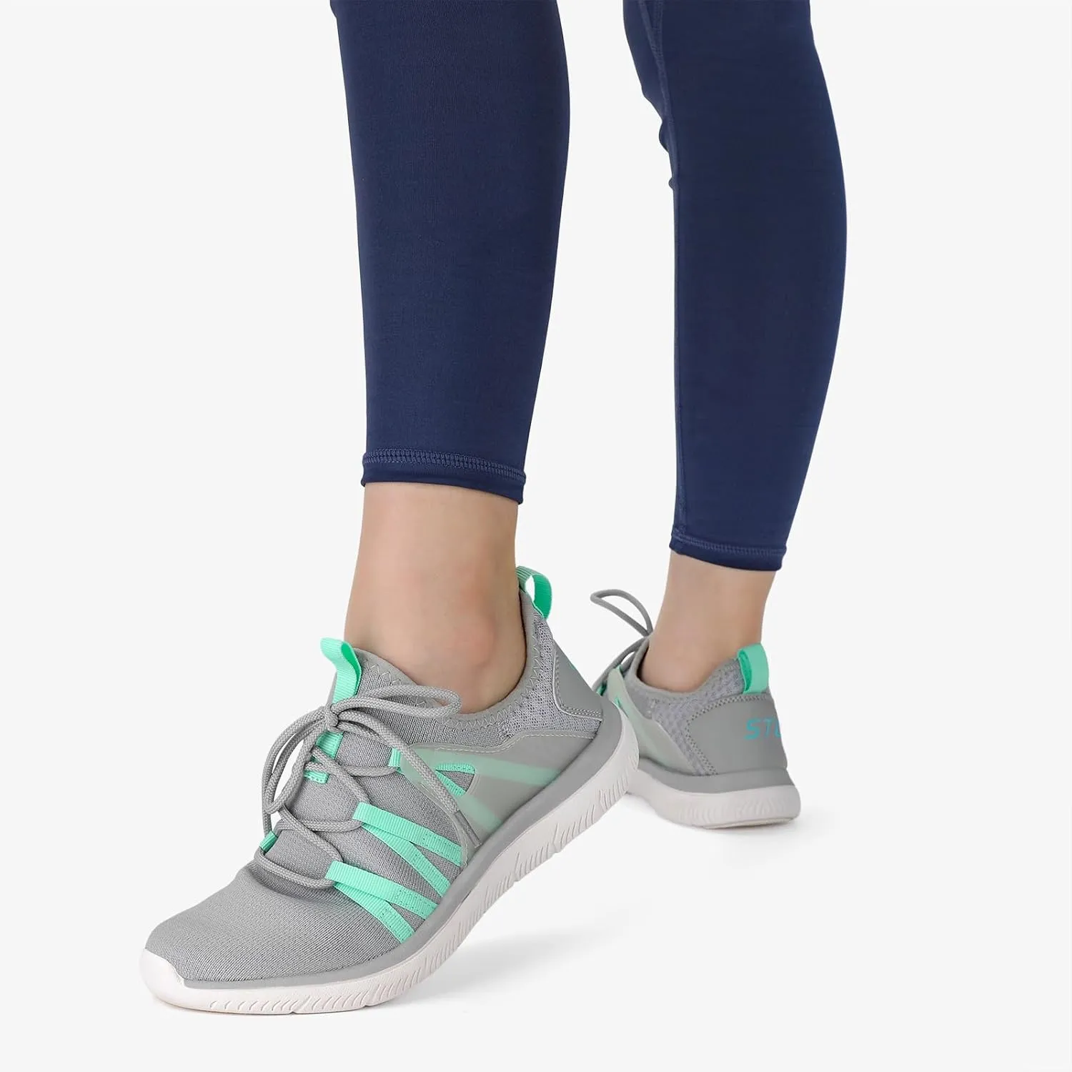 STQ Womens Slip on Sneakers Breathable Tennis Arch Support Comfortable Walking Shoes Plantar Fasciitis Orthopedic Workout Gym Cross Training Athletic Standing