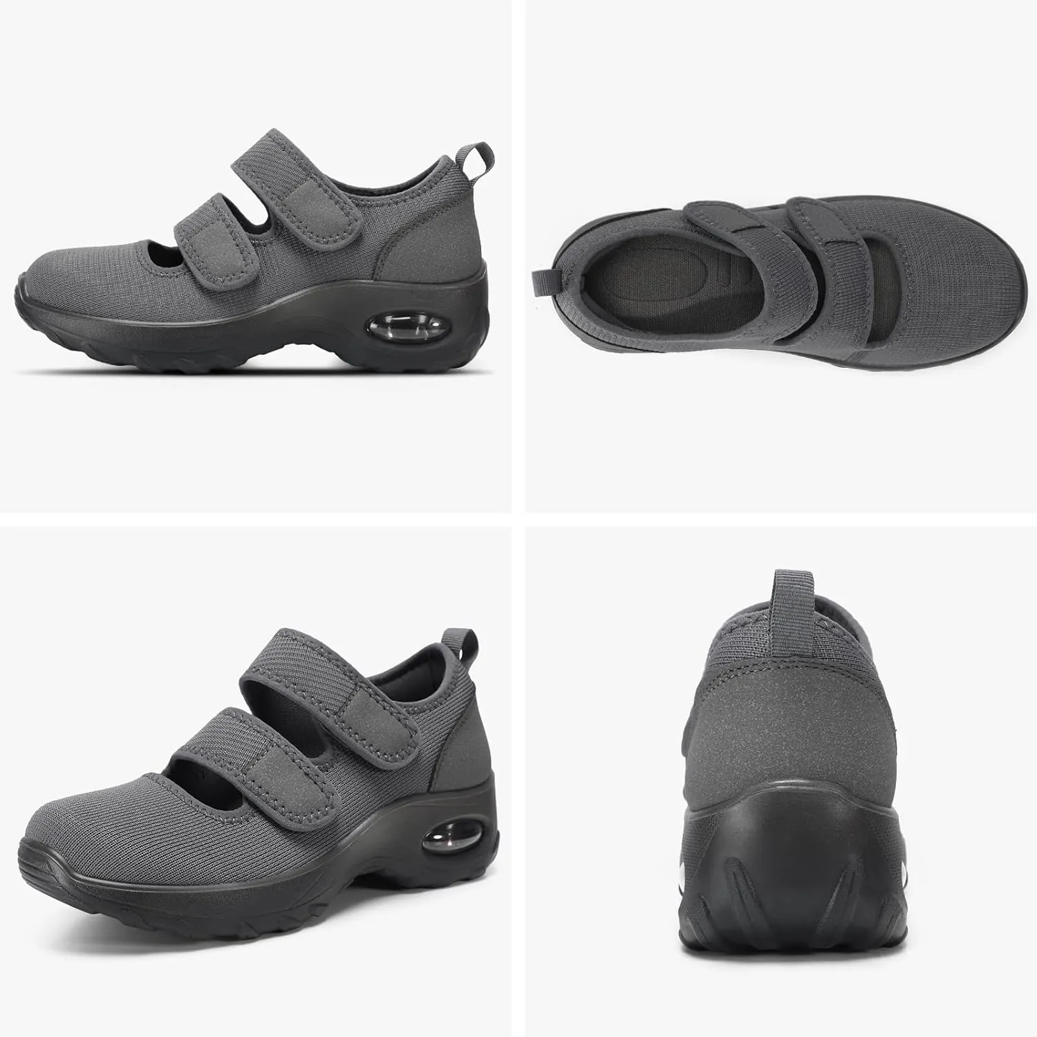 STQ Womens Walking Shoes Non Slip Orthopedic Shoes Adjustable Diabetic Shoes Comfort Mary Jane Shoe